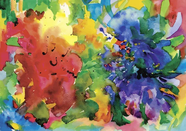 Textura aquarela abstrata colorida — Vetor de Stock