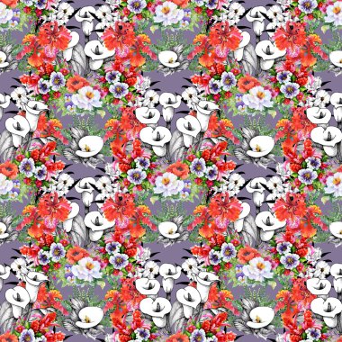 Çiçek calla seamless modeli