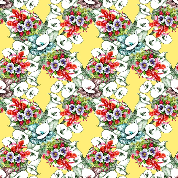 Çiçek calla seamless modeli