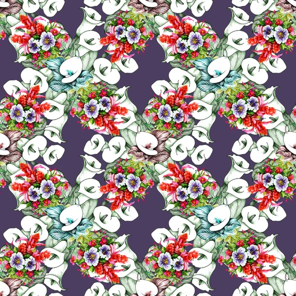 Çiçek calla seamless modeli