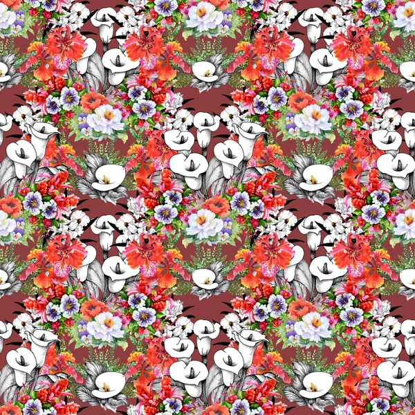 Çiçek calla seamless modeli