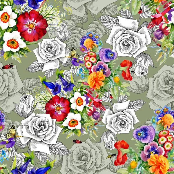 Floral seamless pattern — Stock Photo, Image