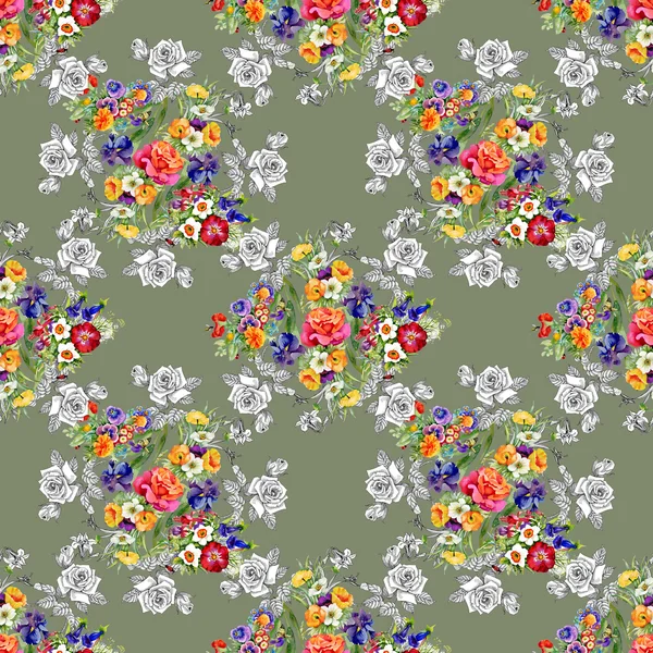 Motif floral sans couture — Photo