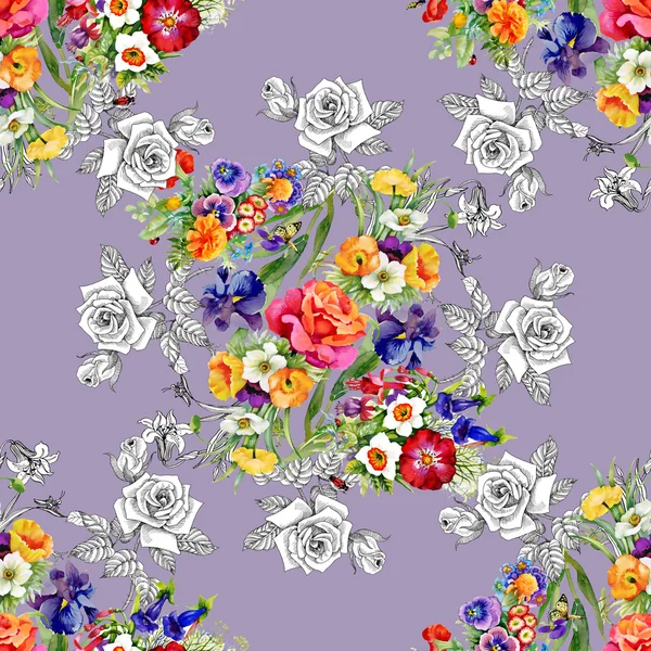 Motif floral sans couture — Photo