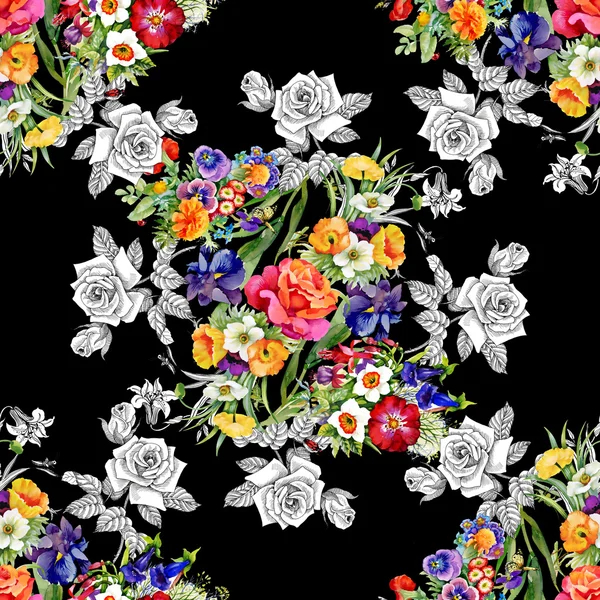 Motif floral sans couture — Photo