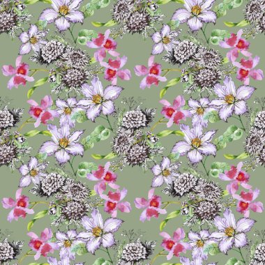 Bahçe çiçek ile Seamless Modeli