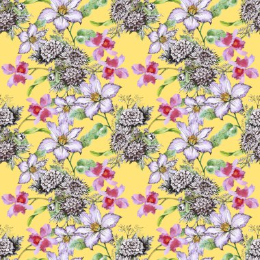 Desen renkli Bahçe çiçekli