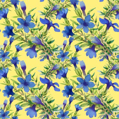 suluboya mavi çiçekler