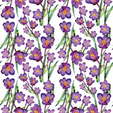 güzel çiçekler ile Seamless Modeli suluboya resim