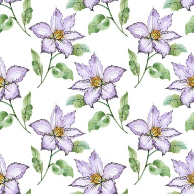 güzel çiçekler ile Seamless Modeli suluboya resim