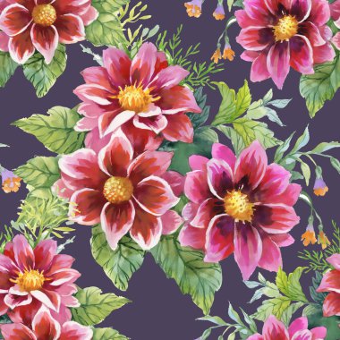 kırmızı sulu boya çiçekler