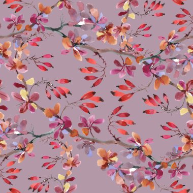 arka plan ile sonbahar kızılcık