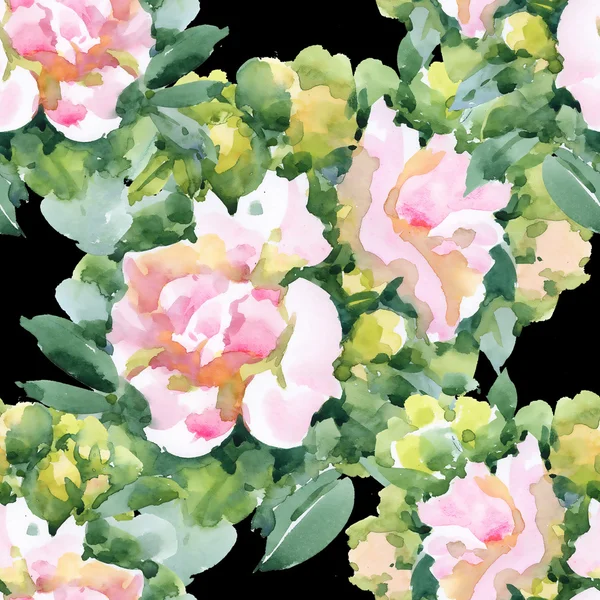 Patrón con flores de peonías —  Fotos de Stock