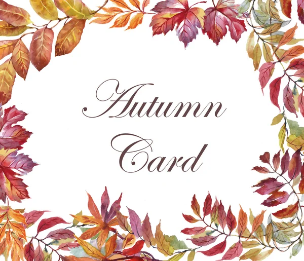 Autunno carta cornice sfondo — Foto Stock