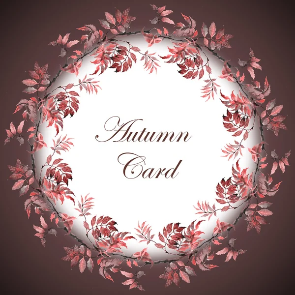 秋のカード フレームの背景 — ストック写真