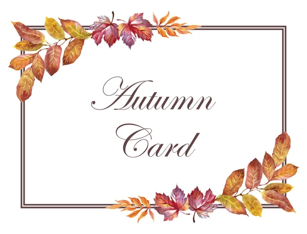 Autumn card frame background — Stock Photo, Image