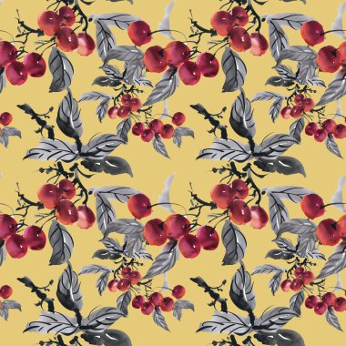 Bahçe Olgun Kiraz arka plan