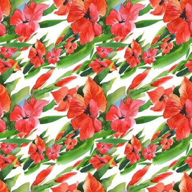 Suluboya Bahçe Glayöl çiçek