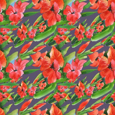 Suluboya Bahçe Glayöl çiçek