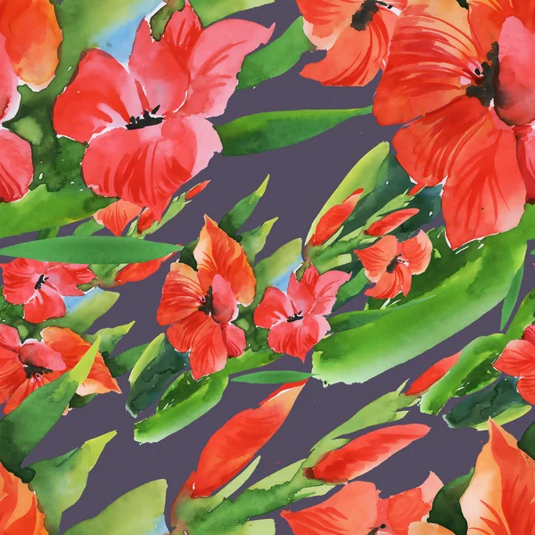 Suluboya Bahçe Glayöl çiçek