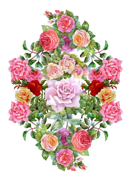 Virágzó rózsák minta — Stock Fotó