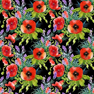 Bahçe çiçek açan haşhaş çiçekler