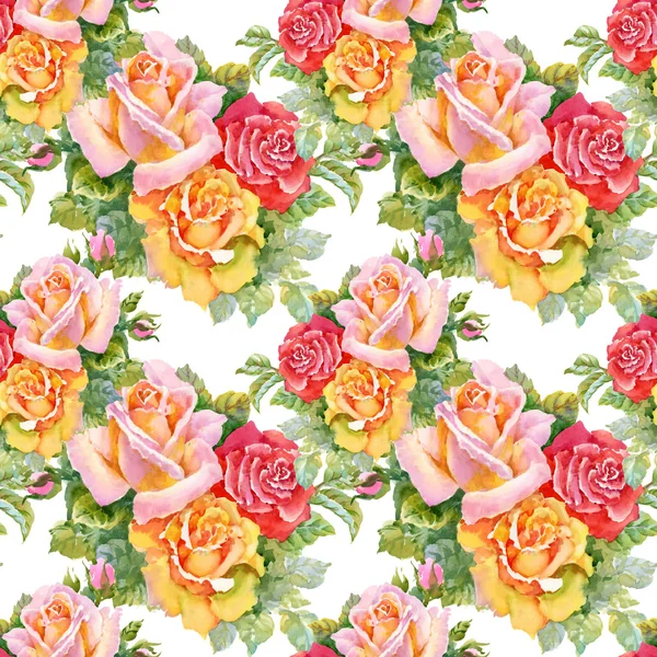 Trädgården blommande rosor blommor — Stockfoto