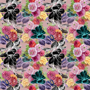 Kasımpatı ve güller çiçek