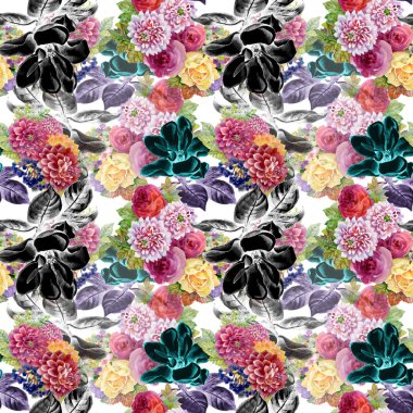 Kasımpatı ve güller çiçek