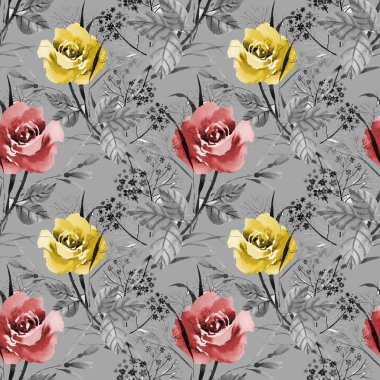 Bahçe çiçek açan gül çiçek