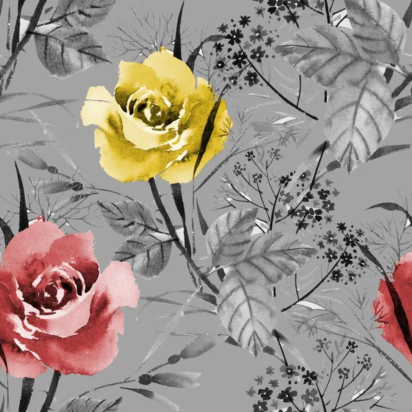 Giardino fioritura rose fiori — Foto Stock