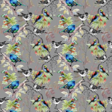 dallar üzerinde kabataslak kuşlar