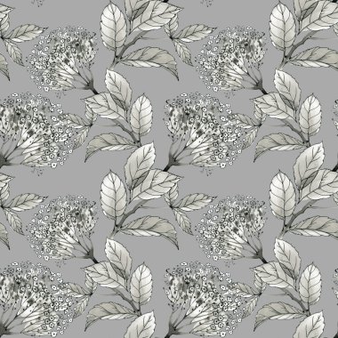 tek renkli çiçekler ve yapraklar