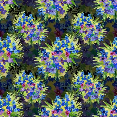 Çiçekler pürüzsüz desen