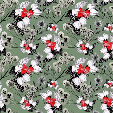 Çiçeklerle kusursuz desen