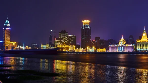 Mooie shanghai bund nachts, China — Stockfoto