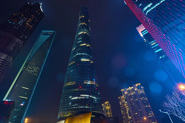 Shanghai bij nacht — Stockfoto