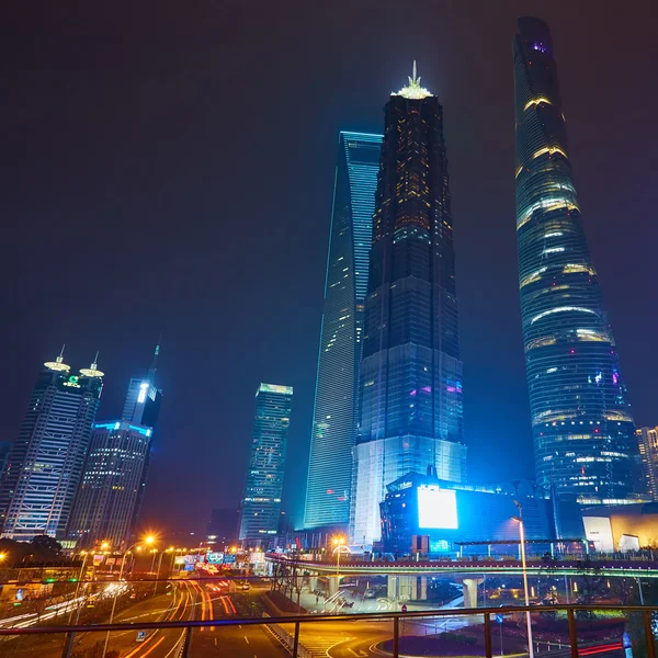 Shanghai på natten — Stockfoto