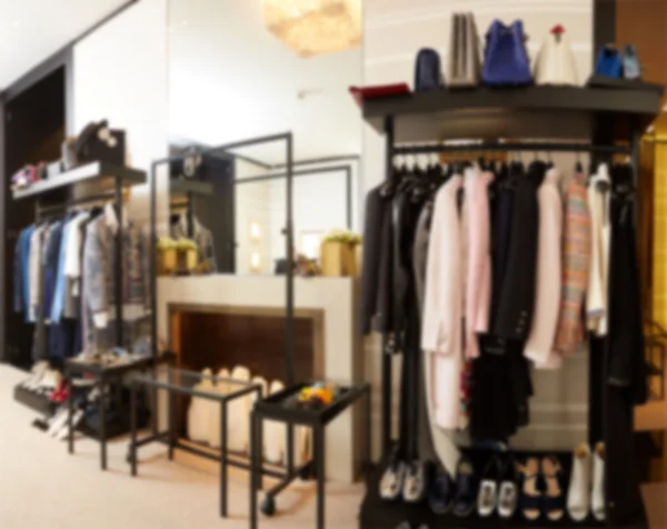 Verschwommene Kleidung Boutique Interieur Hintergrund — Stockfoto