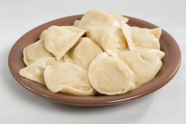 Homemade traditional Russian Ukrainian dumplings — Stock Photo, Image