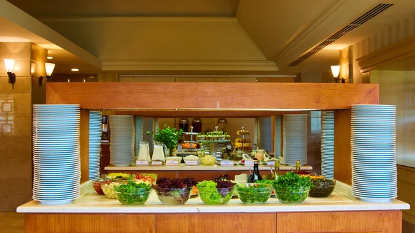 Selection of salads at a buffet bar — Stock Photo, Image