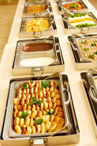 Hotel breakfast board — Stock Photo, Image