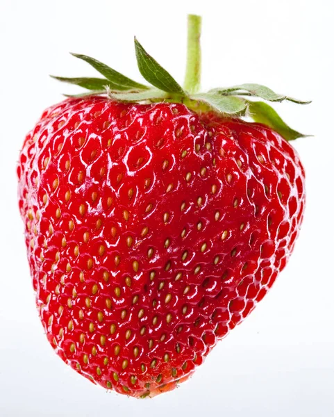 The organic strawberries berry on white background — Stock Photo, Image
