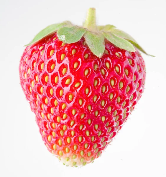 The organic strawberries berry on white background — Stock Photo, Image