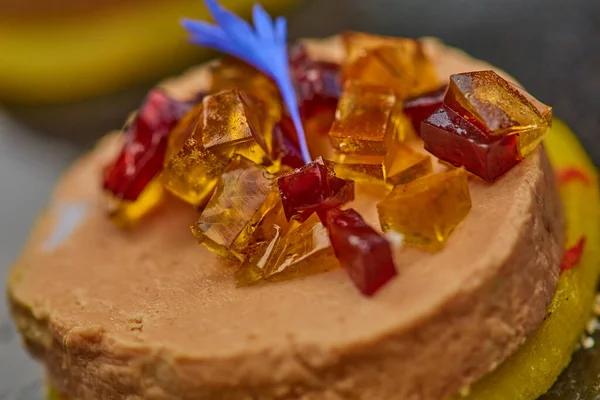 Canape Foie Gras με Sauternes Jelly. Ρηχό dof. — Φωτογραφία Αρχείου