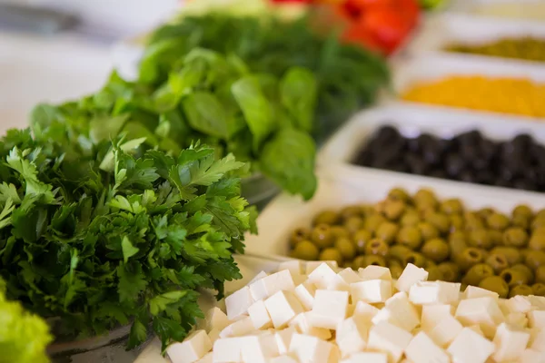 Fundo dos produtos hortícolas mistos — Fotografia de Stock