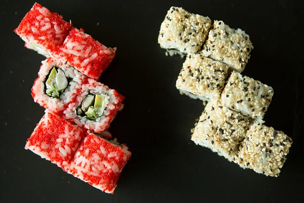 Sushi over black — Stock Photo, Image