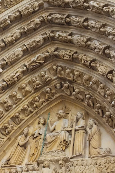 Architectural details of Cathedral Notre Dame de Paris — Stock Photo, Image