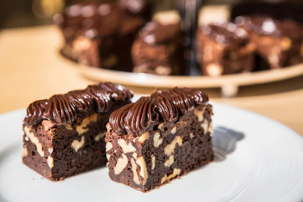 Deliziosa torta al cioccolato fondente — Foto Stock