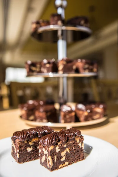 Deliziosa torta al cioccolato fondente — Foto Stock